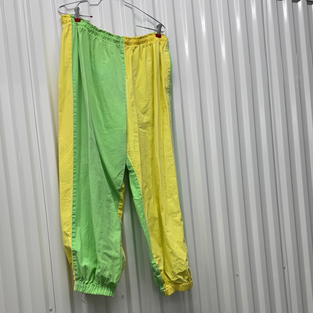 Bold Green and Yellow Joggers - Picture 2 of 4